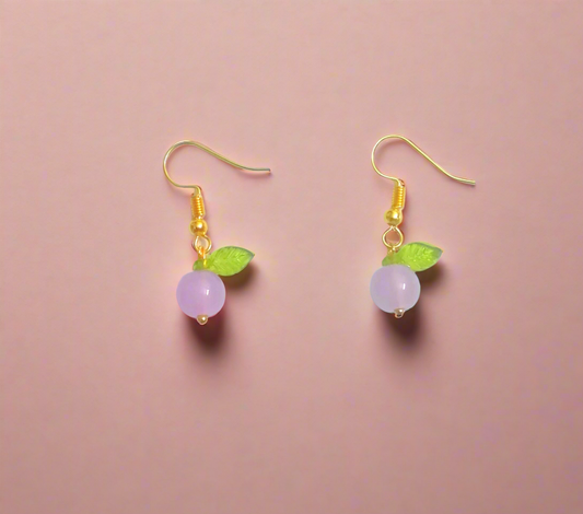 Purple Fruit Earring