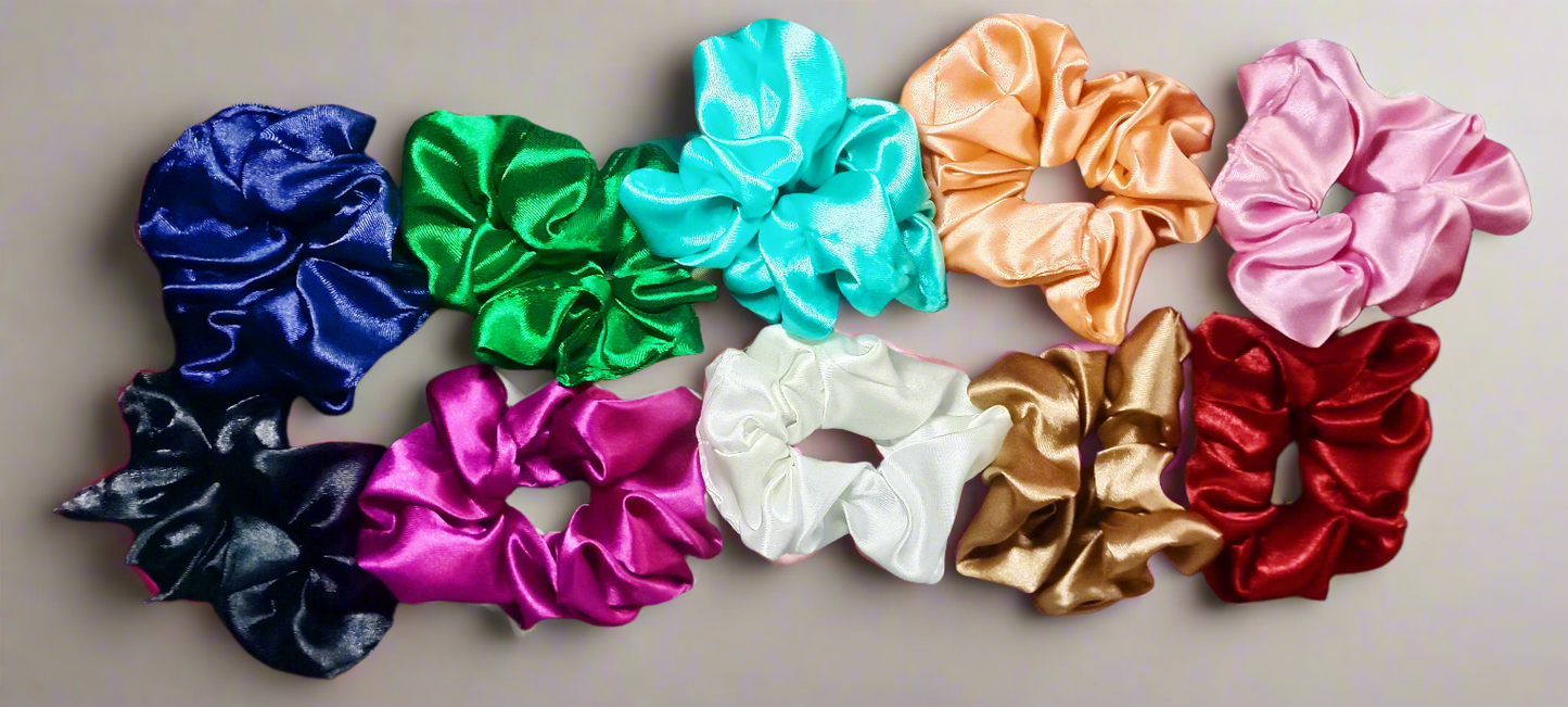 Satin Silk Scrunchies (Fluffy)