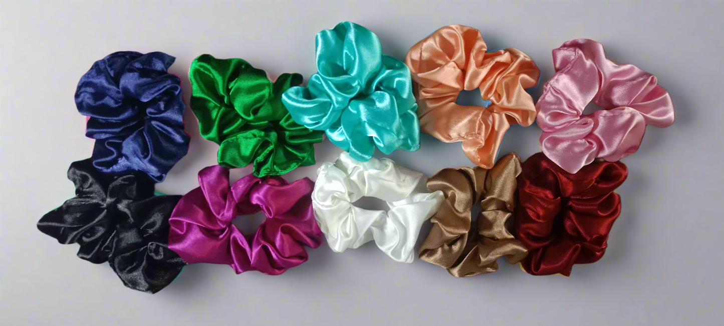 Satin Silk Scrunchies (Fluffy)