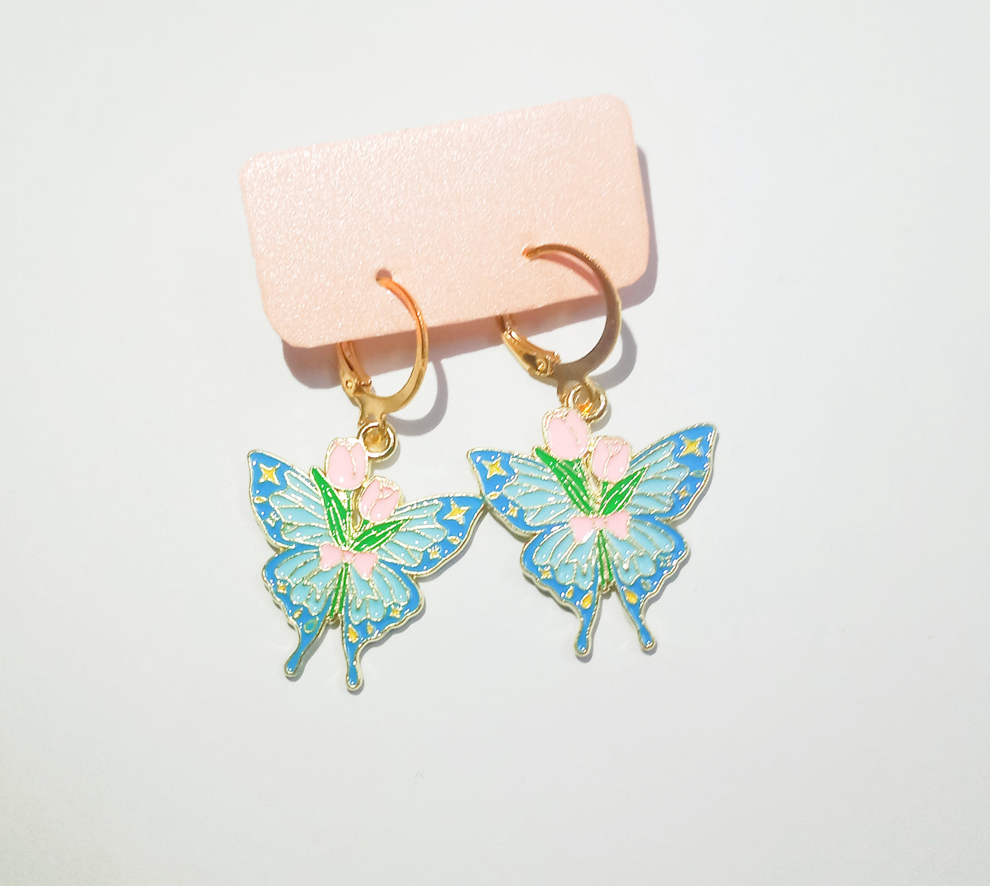 Light Blue butterfly Immitation Earrings